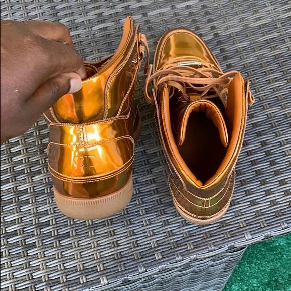 Metallic copper DIOR sneakers with shoe box - Picture 5 of 7